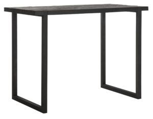 Bar Table Beam BLACK,110x150x80 Cm, 5 Cm Recycled Teakwood Top