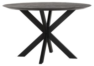 Dining Table Shape Round BLACK,78xØ130 Cm, Recycled Teakwood