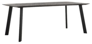 Dining Table Shape Rectangular BLACK,78x200x100 Cm, Recycled Teakwood