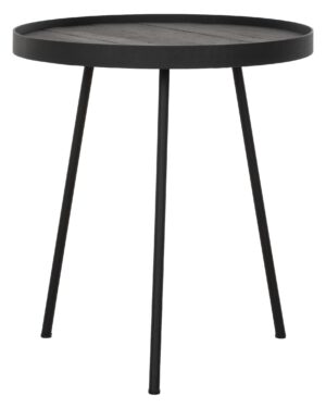 Coffee Table Saturnus Small BLACK,45xØ40 Cm, Recycled Teakwood