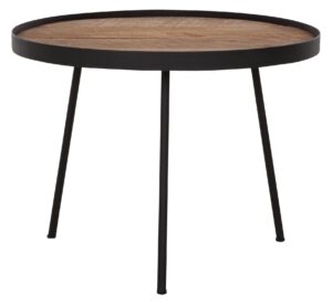 Coffee Table Saturnus Medium NATURAL,37xØ50 Cm, Recycled Teakwood