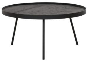 Coffee Table Saturnus Large BLACK,30xØ60 Cm, Recycled Teakwood