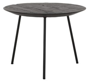 Coffee Table Jupiter Medium BLACK,37xØ50 Cm, Recycled Teakwood