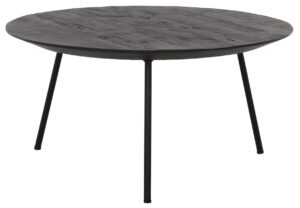 Coffee Table Jupiter Large BLACK,30xØ60 Cm, Recycled Teakwood