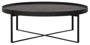 Coffee Table Pluto Large BLACK,35xØ100 Cm, Recycled Teakwood