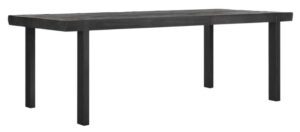 Dining Table Beam BLACK,78x225x100 Cm, 8 Cm Recycled Teakwood Top