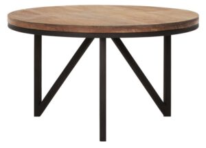 Coffee Table Odeon Round Medium,35xØ60 Cm, Recycled Teakwood