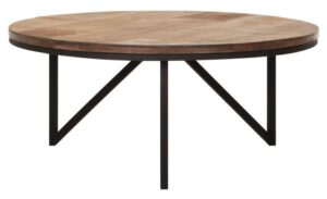 Coffee Table Odeon Round Large,35xØ80 Cm, Recycled Teakwood