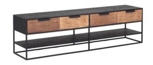 TV Wall Element TV Stand Cosmo, 4 Drawers,50x180x40 Cm, Recycled Teakwood