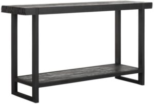 Console Table Beam BLACK,78x140x40 Cm, 6 Cm Recycled Teakwood Top