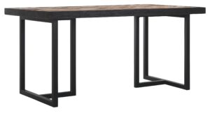 Dining Table Criss Cross Rectangular,78x160x90 Cm, Mixed Wood