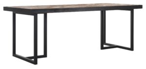 Dining Table Criss Cross Rectangular,78x200x100 Cm, Mixed Wood