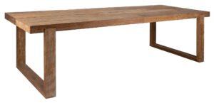 Dining Table Icon Rectangular,78x280x100 Cm, 8 Cm Top With Split, Recycled Teakwood
