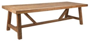 Dining Table Monastery Rectangular,78x250x100 Cm, 8 Cm Top With Envelope, Recycled Teakwood