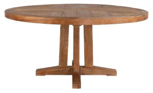 Dining Table Castello Round,78xØ160 Cm, 6 Cm Top, Recycled Teakwood