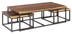 Coffee Table Flare, Set Of 3,40x120x60 Cm, Suar Wood