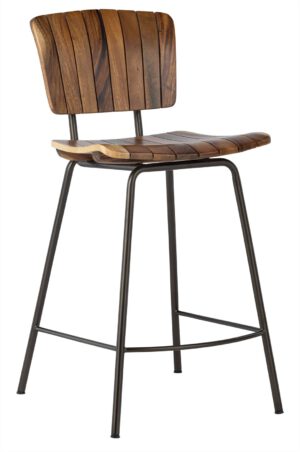 Counter Chair Flare,95x47x51 Cm, Suar Wood, Seat Height 65 Cm