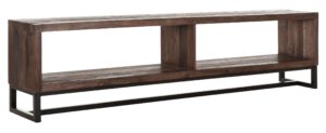 TV Stand Timber Large, 2 Open Racks,45x200x35 Cm, Mixed Wood