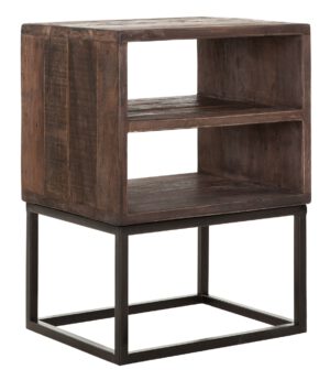 Night Stand Timber, 2 Open Racks,60x45x35 Cm, Mixed Wood