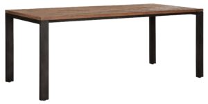 Dining Table Tracks,78x200x90 Cm, 3 Cm Recycled Teakwood Top
